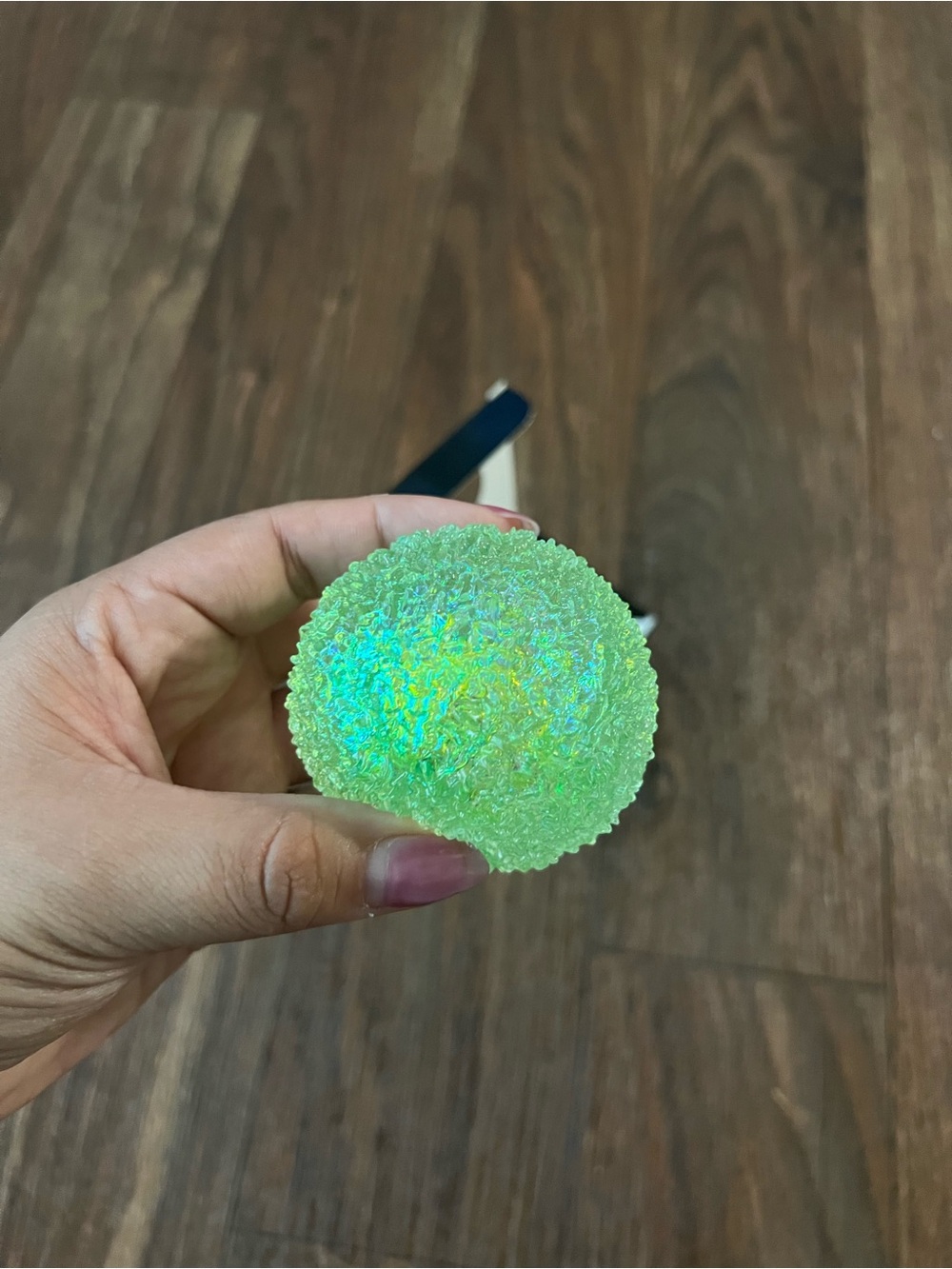 💚 Green Crystal Squish Stretch Ball – Stress Relief Fidget Toy | New in Box ✨